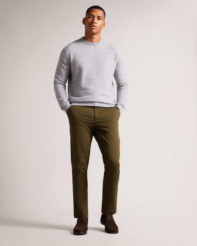 Pantalon Chino Ted Baker Casual Relaxed Kaki Homme | BXF-36668172